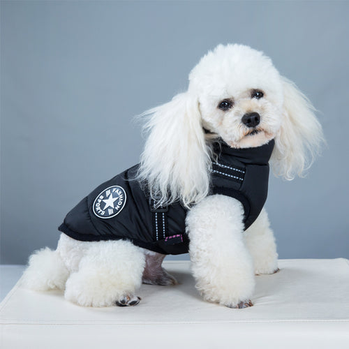 Winter Waterproof Dog Jacket with Built‑in Harness – Warm Coat for Small & Large Dogs