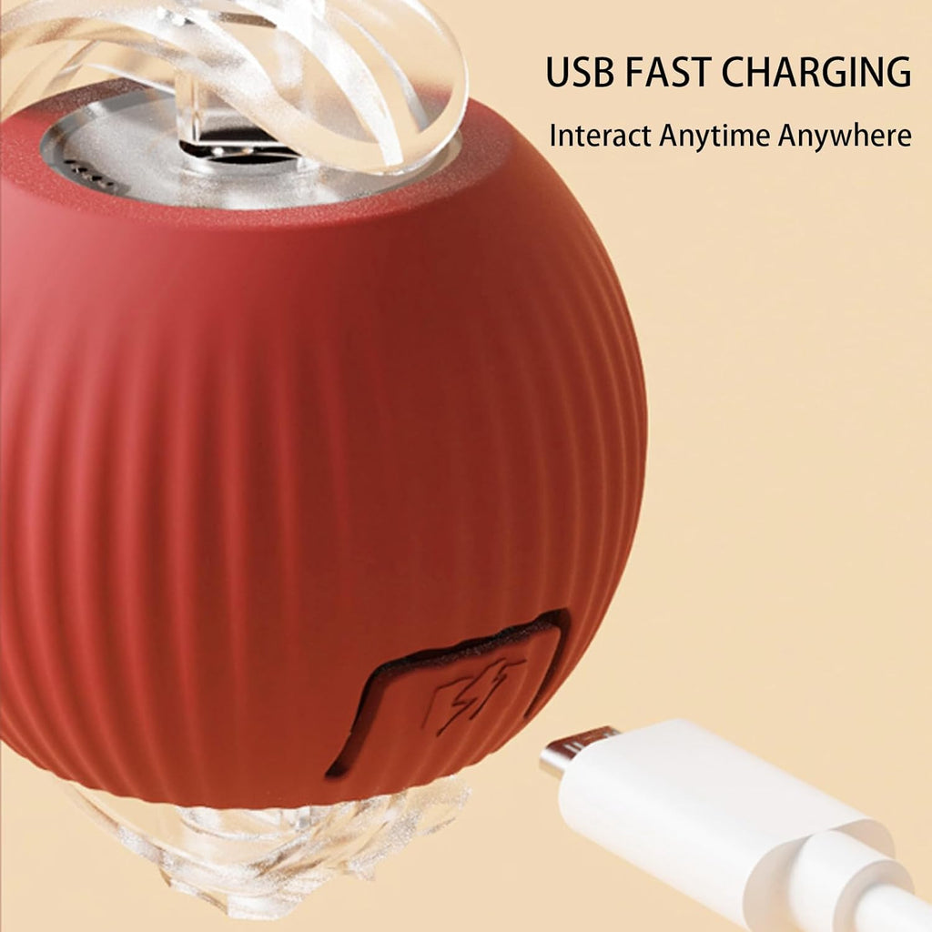 كرة دوارة للكلاب، كرة تفاعلية ذكية للكلاب، كرة تفاعلية ذكية للقطط، كرة دوارة أوتوماتيكية 360 درجة للحيوانات الأليفة