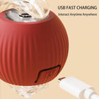 كرة دوارة للكلاب، كرة تفاعلية ذكية للكلاب، كرة تفاعلية ذكية للقطط، كرة دوارة أوتوماتيكية 360 درجة للحيوانات الأليفة