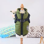 Winter Waterproof Dog Jacket with Built‑in Harness – Warm Coat for Small & Large Dogs