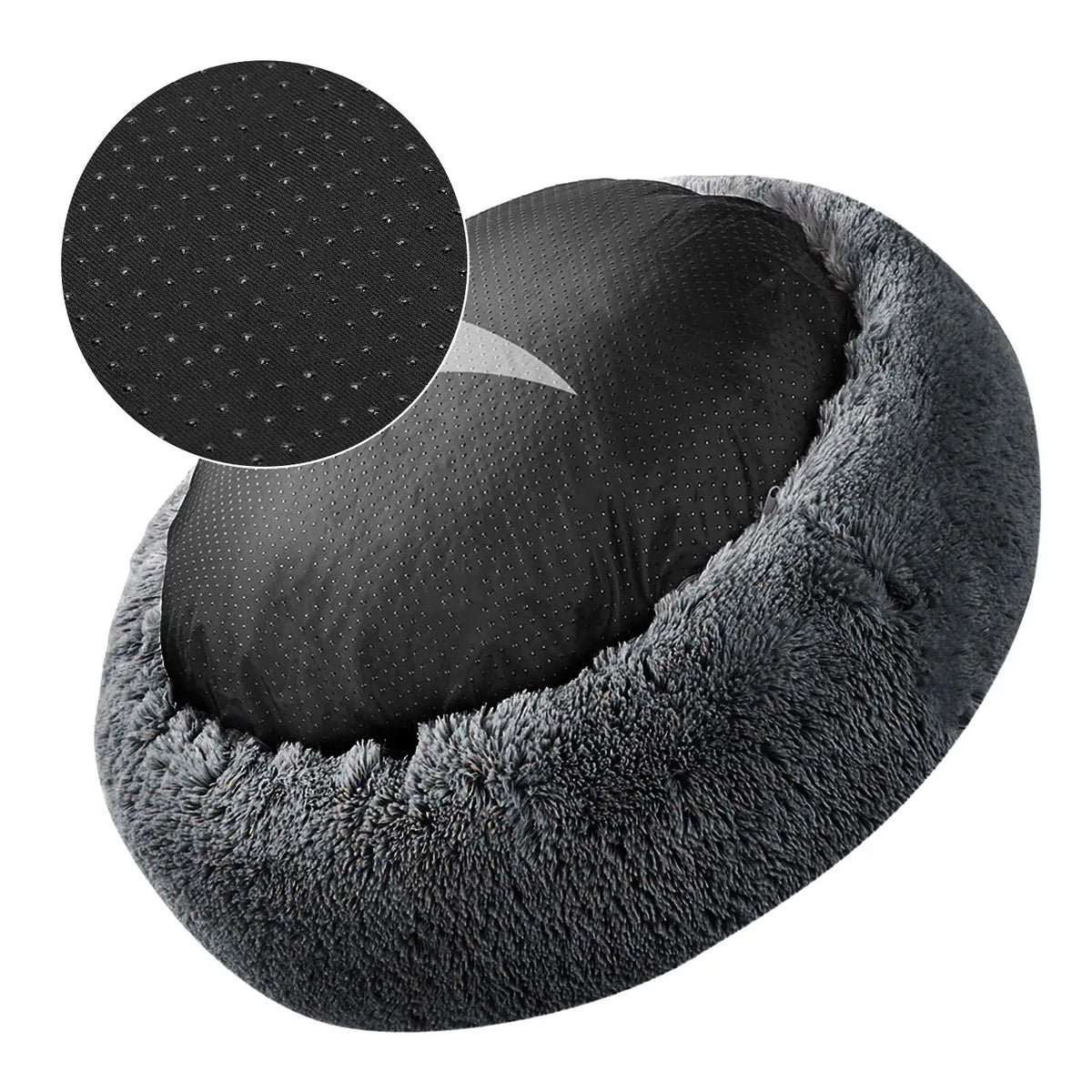 Round Plush Pet Bed — Cat & Dog Cave Bed, Ultra-Soft Winter Warm