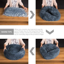 Round Plush Dog Bed – Deep Cushioned Nest for Medium & Large Dogs