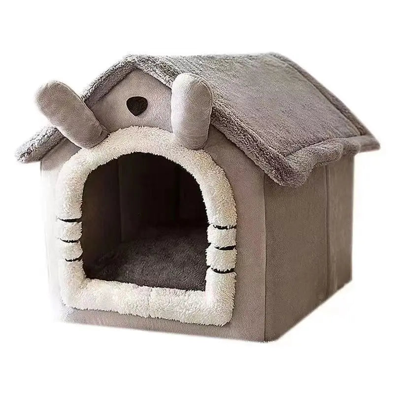 All-Season Dog House Bed – Removable, Washable Enclosed Bed