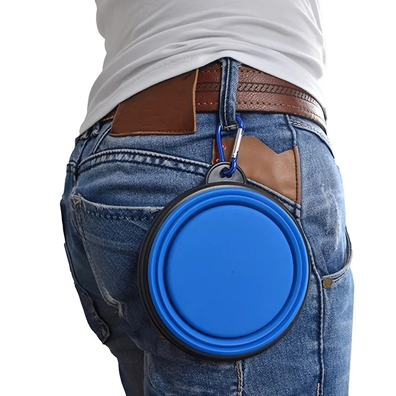 Collapsible Silicone Travel Bowl — Portable Pet Food & Water Bowl
