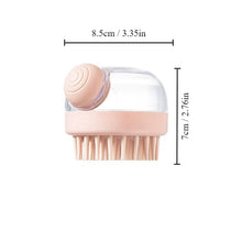 Silicone Bath Brush with Shampoo Dispenser — Grooming Massage Brush