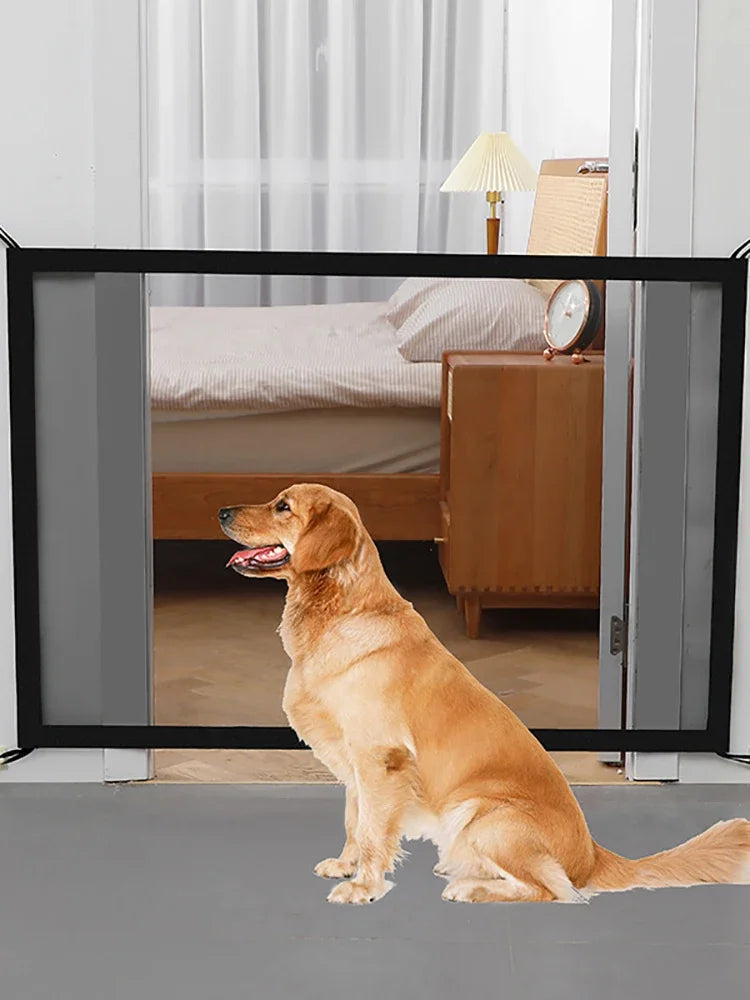 Folding Mesh Safety Gate – Portable Pet Barrier & Playpen Panel