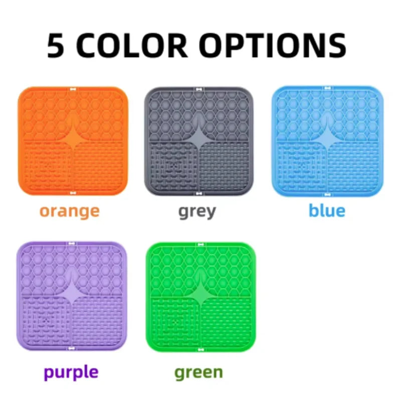 Silicone Lick Mat — Slow Feeder Enrichment Mat for Dogs & Cats