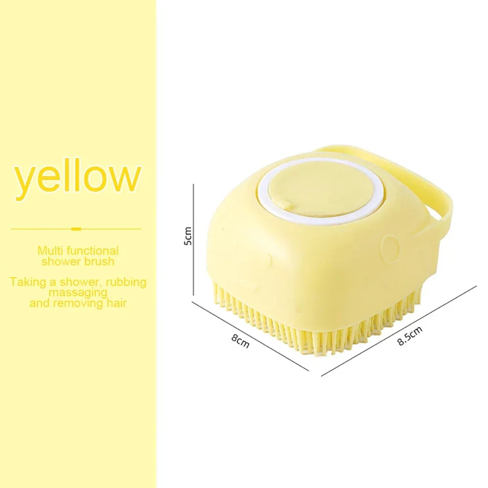Silicone Bath Brush — Foaming Massage Brush for Dogs & Cats