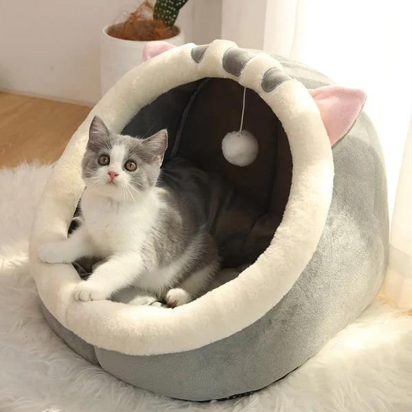 Snug Cave Pet Tent – Self-Warming Bed for Cats & Small Dogs