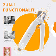 Quiet Pet Nail Grinder — LED Light Nail Care Tool for Dogs & Cats