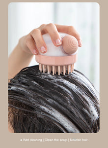 Silicone Bath Brush with Shampoo Dispenser — Grooming Massage Brush