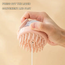 Silicone Bath Brush with Shampoo Dispenser — Grooming Massage Brush