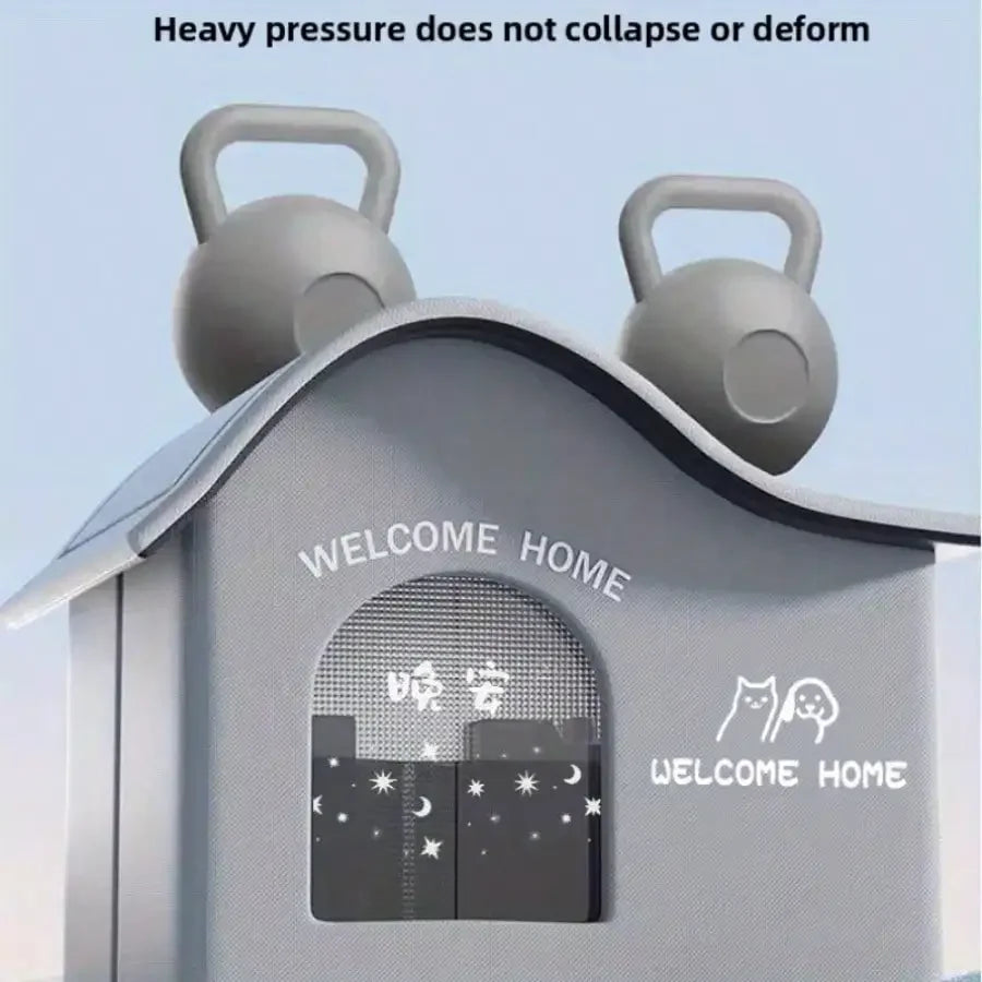 Durable cover stands up to daily naps through the warmest months.