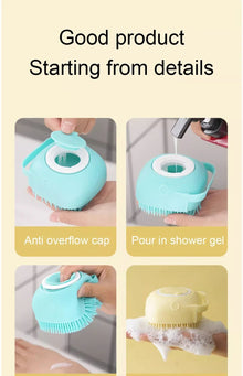 Silicone Bath Brush — Foaming Massage Brush for Dogs & Cats