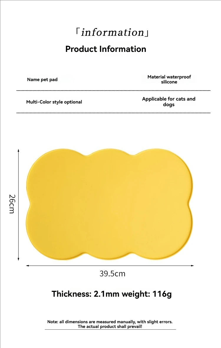 Silicone Pet Feeding Mat — Waterproof Non-Slip Bowl Mat