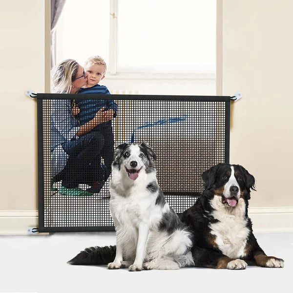 Folding Mesh Safety Gate – Portable Pet Barrier & Playpen Panel