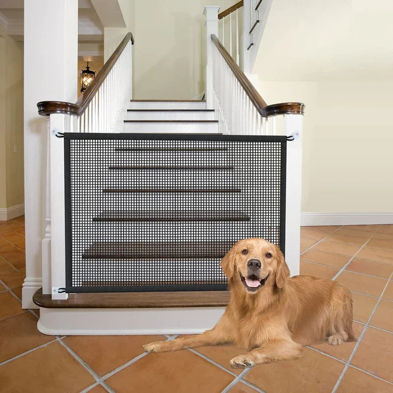 Folding Mesh Safety Gate – Portable Pet Barrier & Playpen Panel