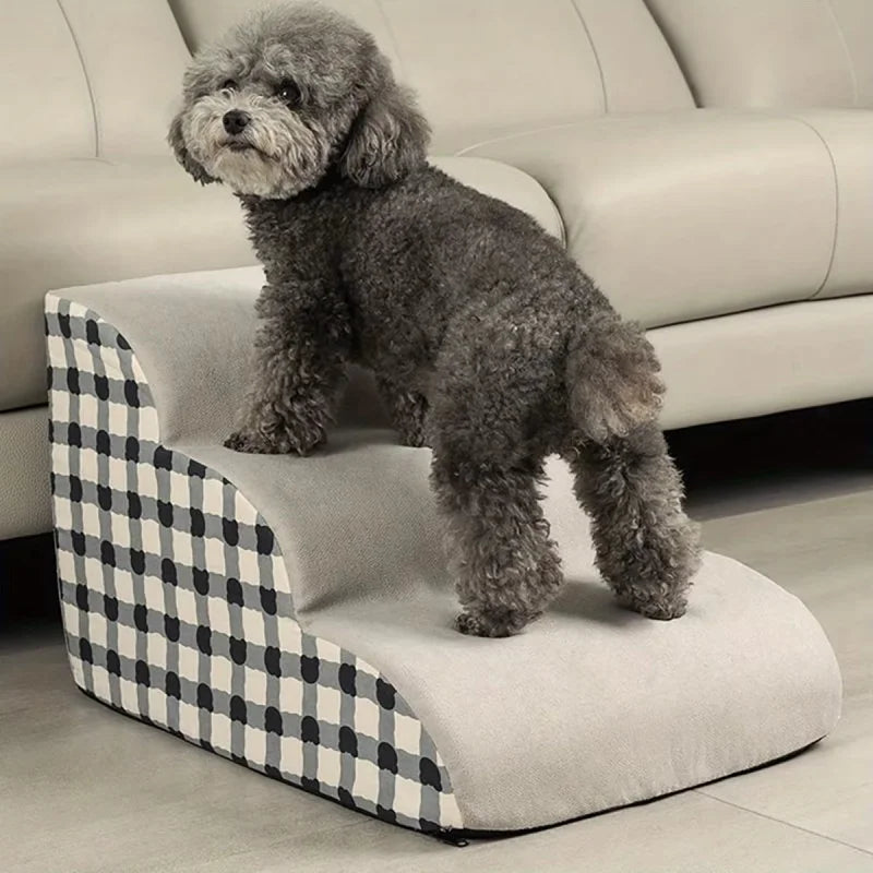 Gentle incline is easy on ageing joints and small dogs alike.