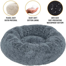Round Plush Dog Bed – Deep Cushioned Nest for Medium & Large Dogs