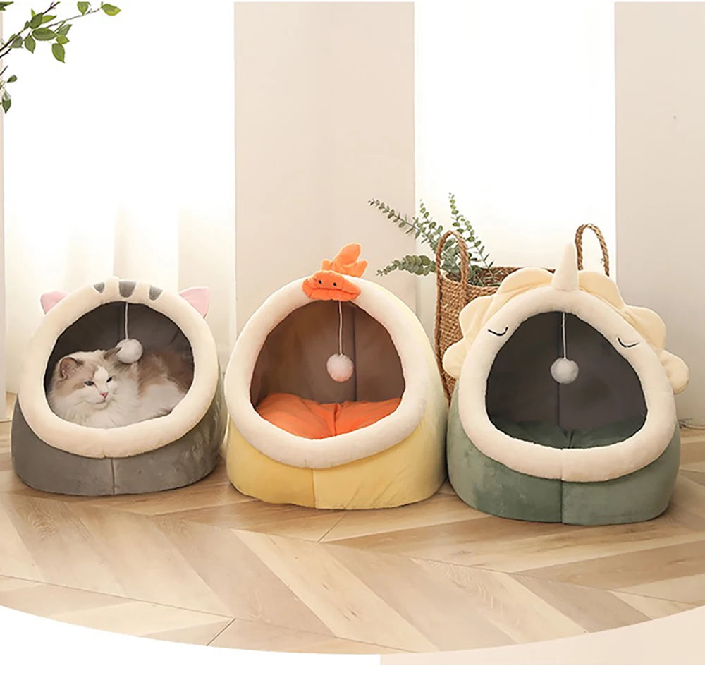 Snug Cave Pet Tent – Self-Warming Bed for Cats & Small Dogs