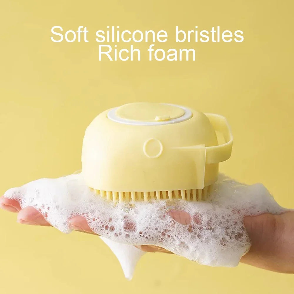 Silicone Bath Brush — Foaming Massage Brush for Dogs & Cats