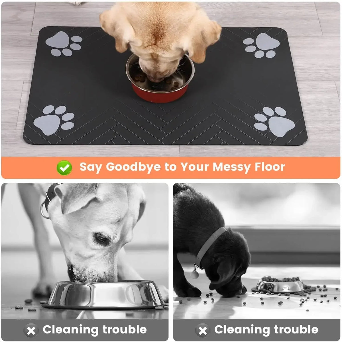 Waterproof Feeding Mat – Spill-Proof Placemat for Food & Water Bowls