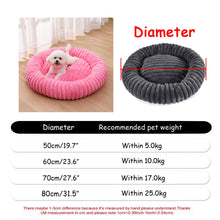 Round Plush Dog Bed – Deep Cushioned Nest for Medium & Large Dogs