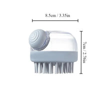 Silicone Bath Brush with Shampoo Dispenser — Grooming Massage Brush
