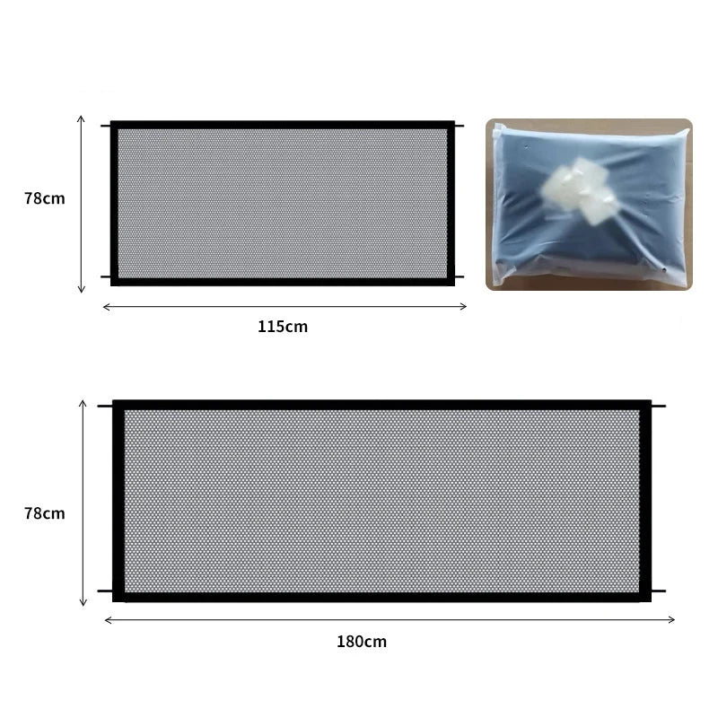 Folding Mesh Safety Gate – Portable Pet Barrier & Playpen Panel