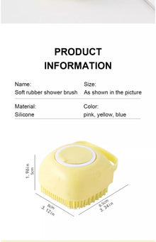 Silicone Bath Brush — Foaming Massage Brush for Dogs & Cats