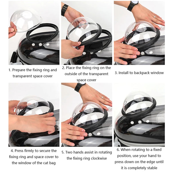 Bubble Backpack Pet Carrier – See-Through Travel Bag for Cats & Small Dogs