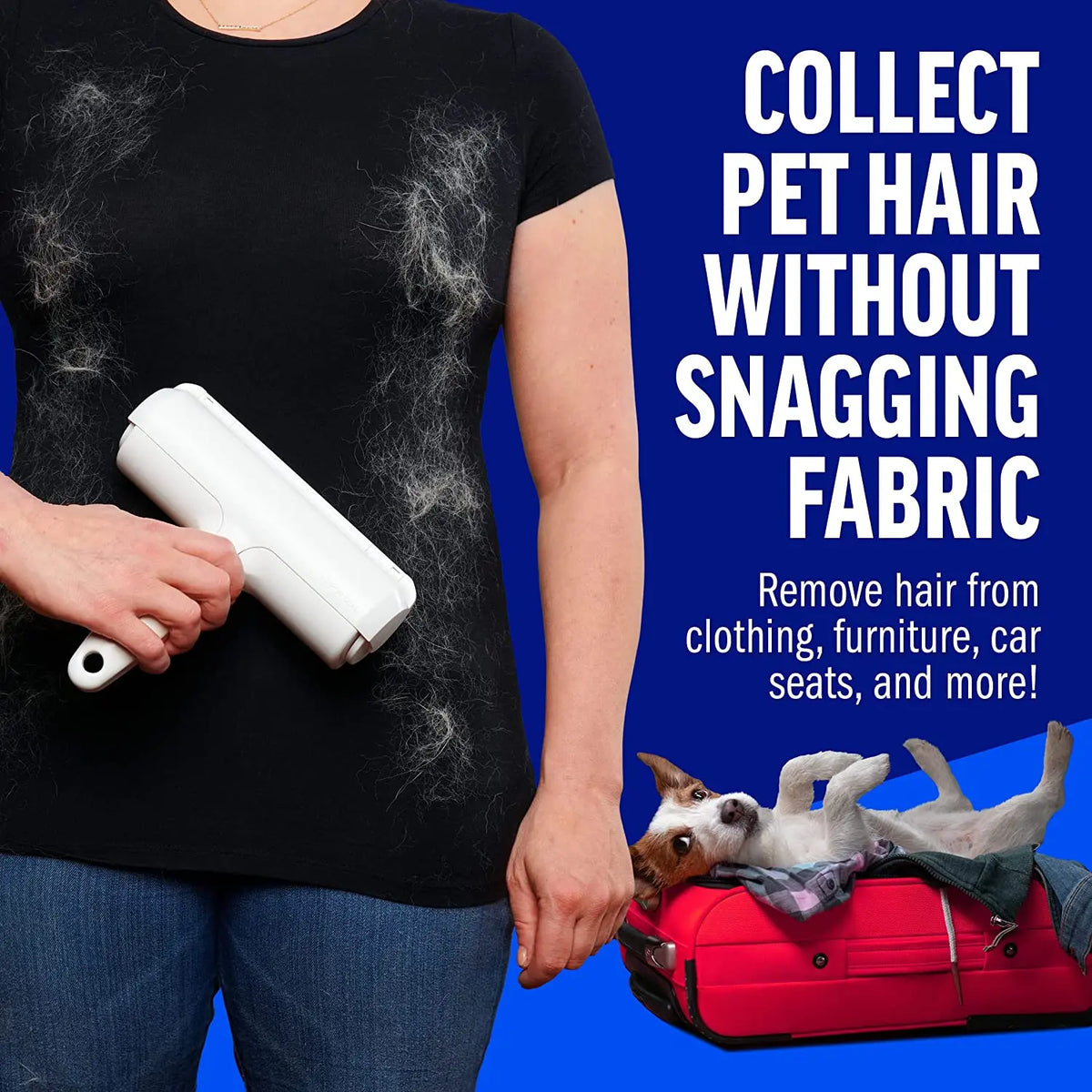 Self-Cleaning Pet Hair Remover Roller — Reusable Fur Remover