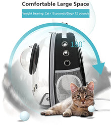Bubble Backpack Pet Carrier – See-Through Travel Bag for Cats & Small Dogs
