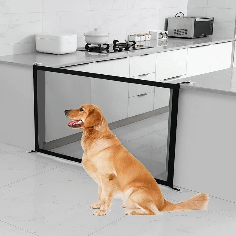 Folding Mesh Safety Gate – Portable Pet Barrier & Playpen Panel
