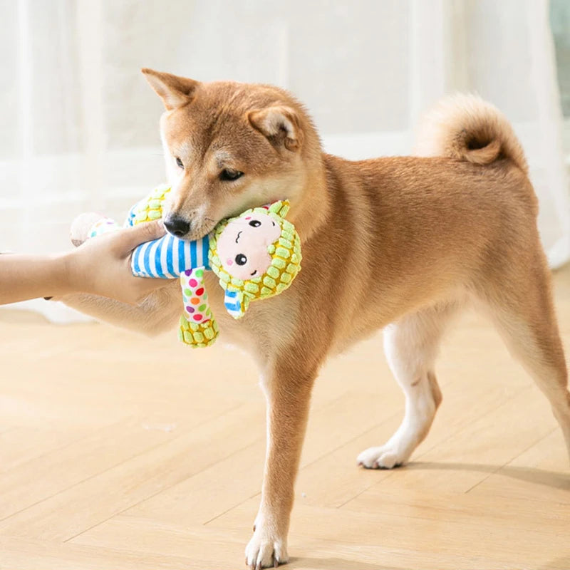 Squeaky Plush Puzzle Toy — Bite-Resistant Chew Toy for Dogs & Cats
