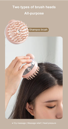 Silicone Bath Brush with Shampoo Dispenser — Grooming Massage Brush