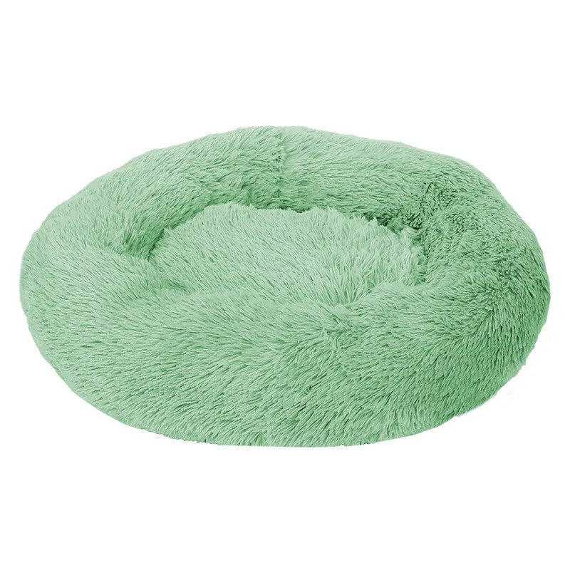 Round Plush Pet Bed — Cat & Dog Cave Bed, Ultra-Soft Winter Warm