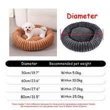 Round Plush Dog Bed – Deep Cushioned Nest for Medium & Large Dogs