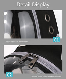 Bubble Backpack Pet Carrier – See-Through Travel Bag for Cats & Small Dogs