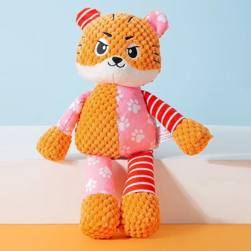 Squeaky Plush Puzzle Toy — Bite-Resistant Chew Toy for Dogs & Cats