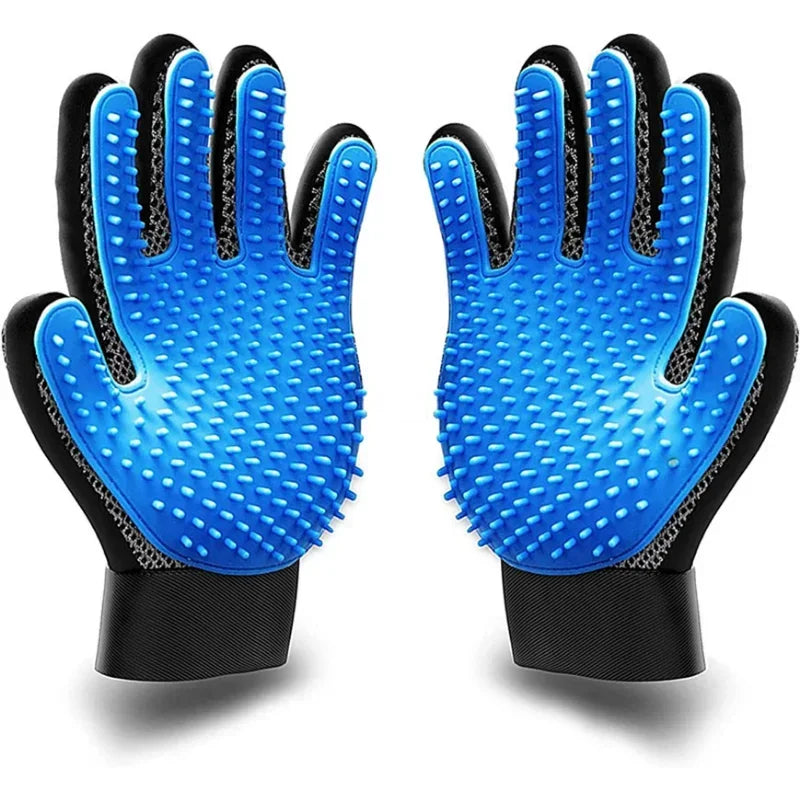 2-Sided Grooming Glove Kit — Deshedding & Bath Cleaning Gloves