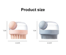 Silicone Bath Brush with Shampoo Dispenser — Grooming Massage Brush