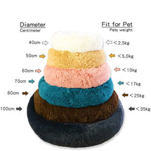 Round Plush Pet Bed — Cat & Dog Cave Bed, Ultra-Soft Winter Warm