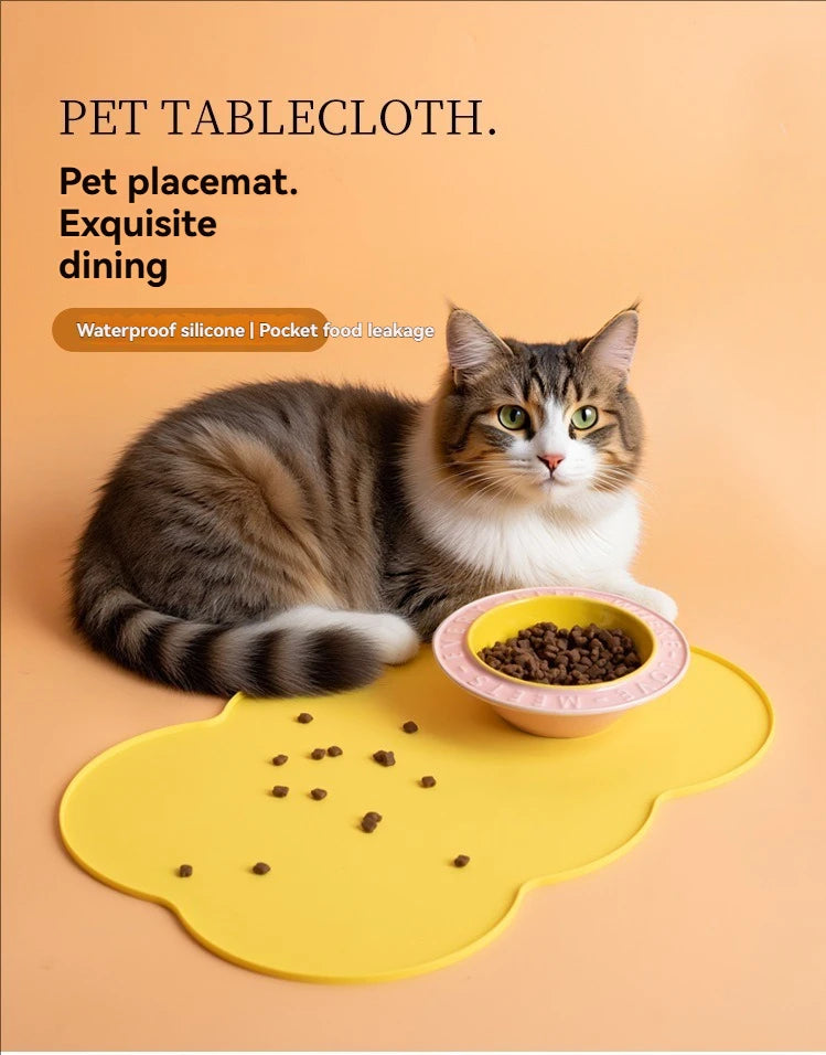 Silicone Pet Feeding Mat — Waterproof Non-Slip Bowl Mat