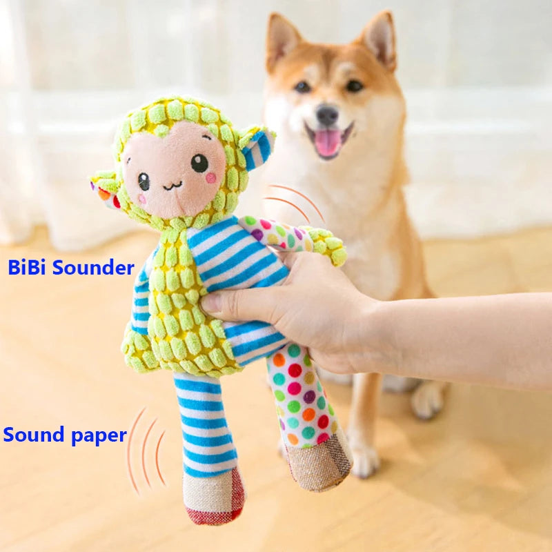 Squeaky Plush Puzzle Toy — Bite-Resistant Chew Toy for Dogs & Cats