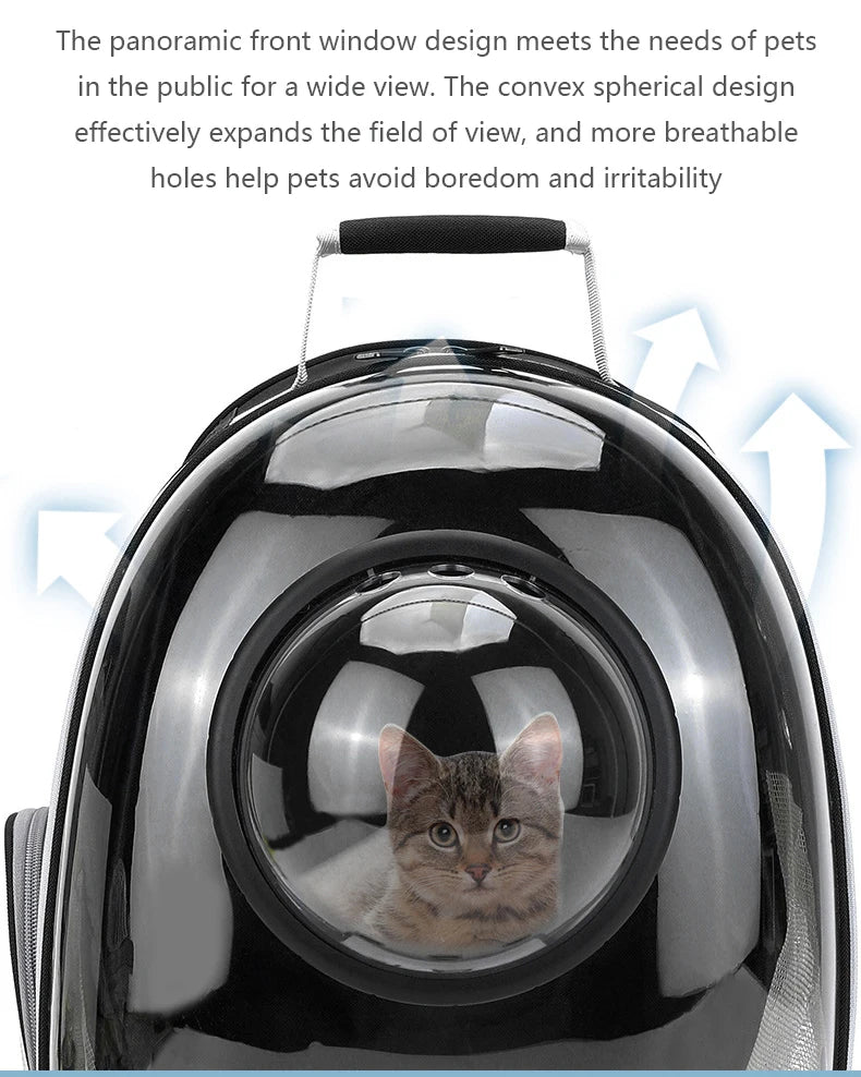 Bubble Backpack Pet Carrier – See-Through Travel Bag for Cats & Small Dogs