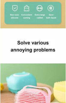 Silicone Bath Brush — Foaming Massage Brush for Dogs & Cats