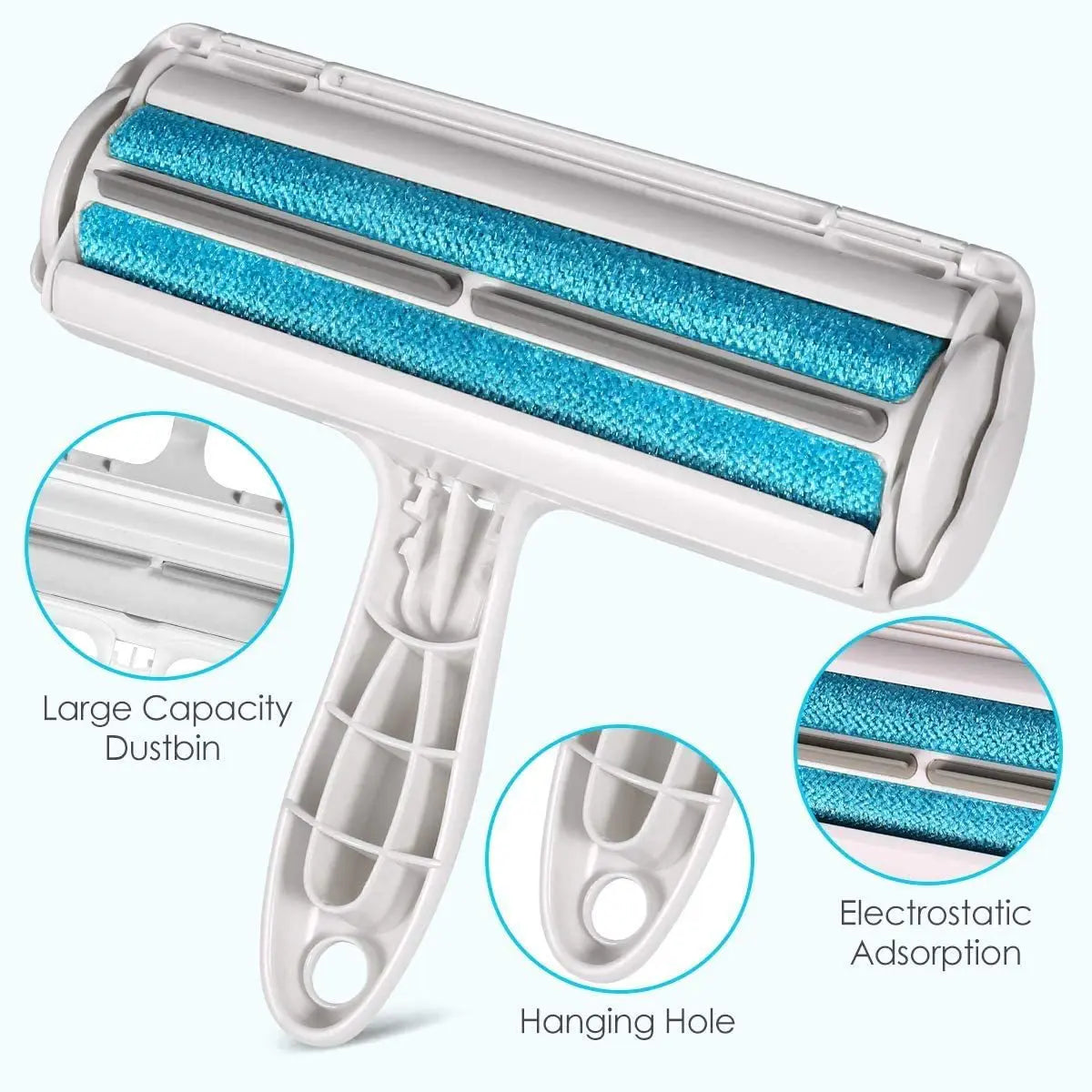 Self-Cleaning Pet Hair Remover Roller — Reusable Fur Remover