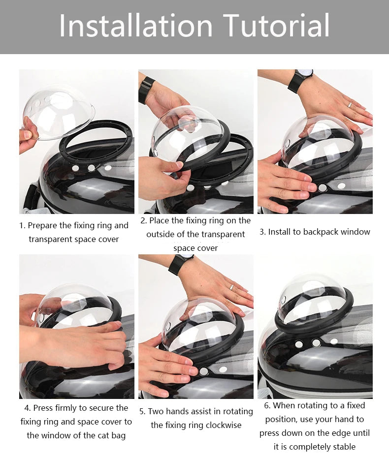 Bubble Backpack Pet Carrier – See-Through Travel Bag for Cats & Small Dogs