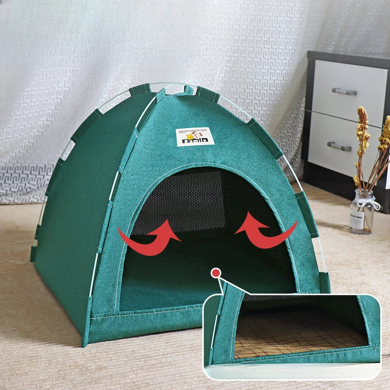 Four Seasons Pet Tent – Foldable Breathable House for Cats & Dogs